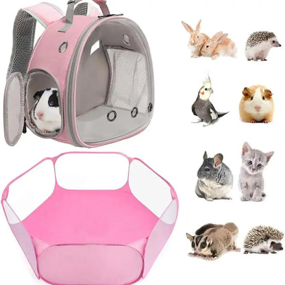 2‑Pack Small Pet Carrier Backpack with Pop‑Open Playpen