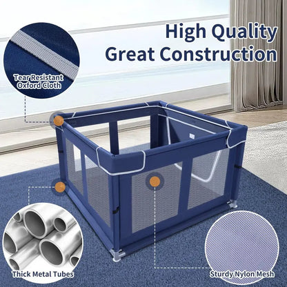 Playpen Indoor for Dog Small Pets, Dog Playpen 42x42 x25 inch, Dog Play Pen Indoors with Gate, Oxford Fabric Pet Exercise pens f