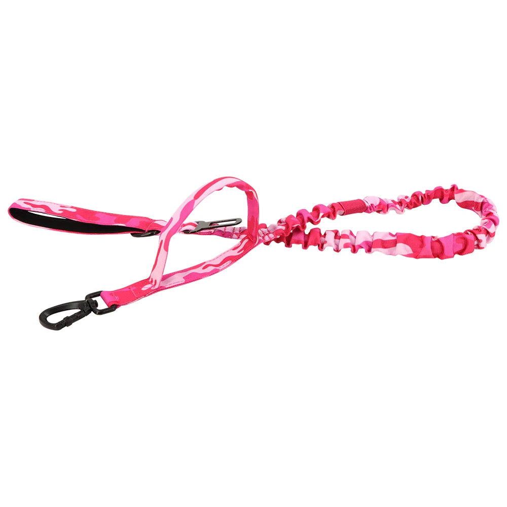 Heavy‑Duty Pink Camo Dog Harness with Control Handle, Pink Military Dog Harness Set – Training, Walking, Hunting.