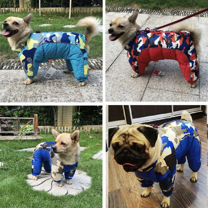 Full‑Body Winter Puffer Coat with Reflective Turtleneck for Small Dogs & Puppies