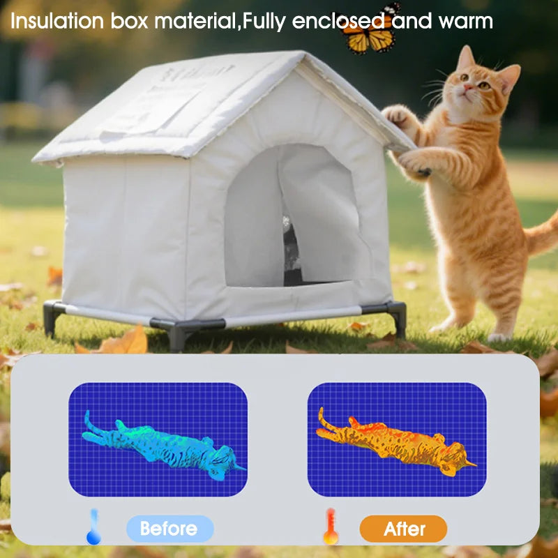 Weatherproof Pet House for Cats & Small Dogs