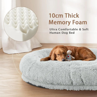 Human Dog Bed with Thick Memory Foam