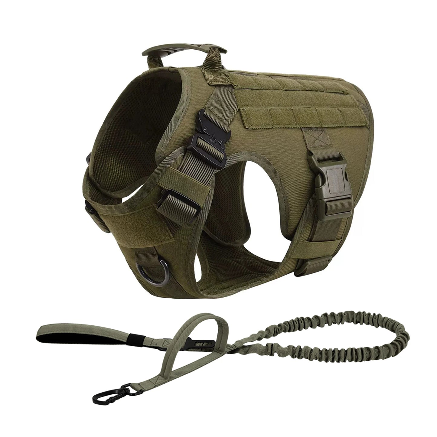 Adjustable Tactical Dog Vest Set for Medium/Large Dogs
