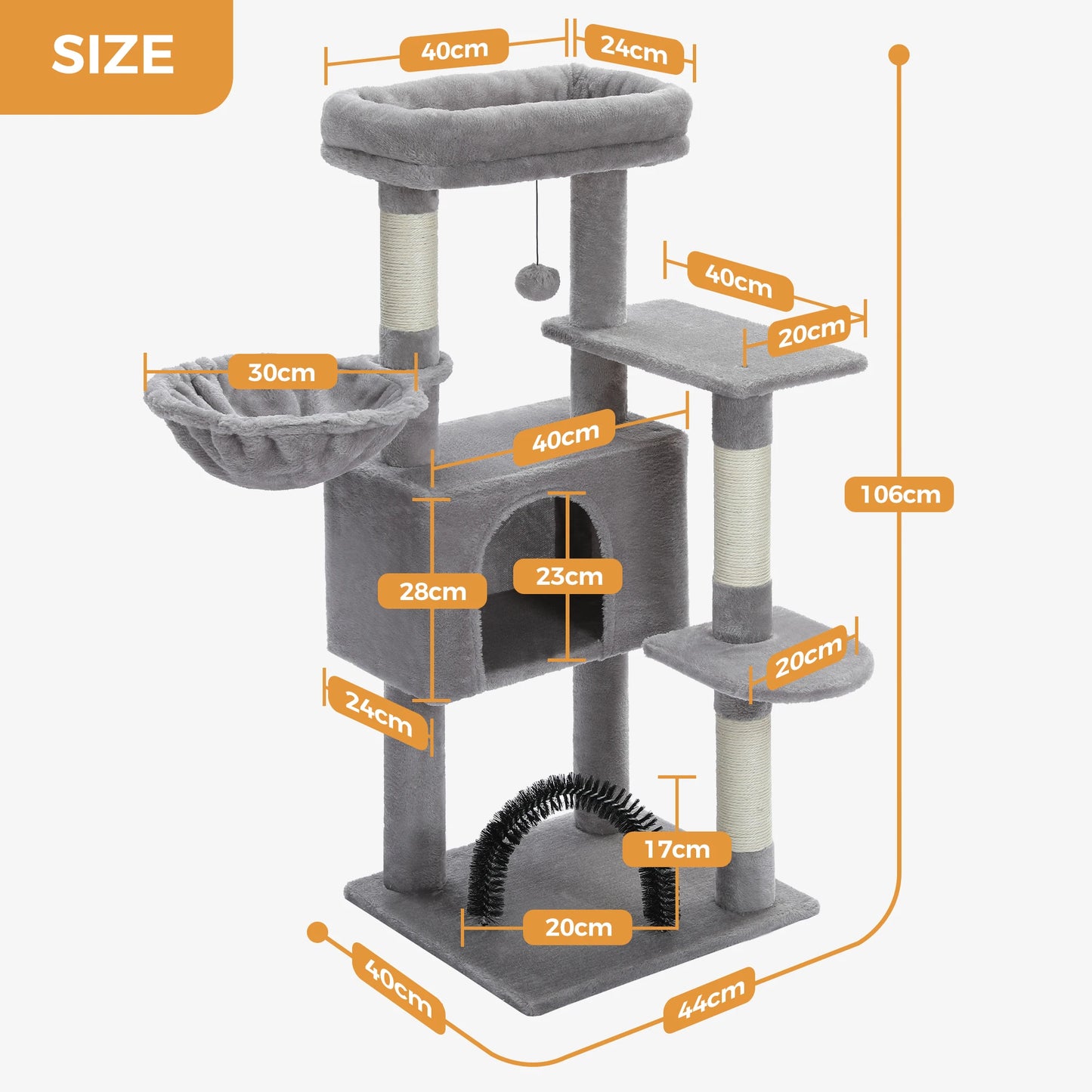 Plush Perch, Hammock, Condo & Sisal Scratching Posts for Indoor Cats