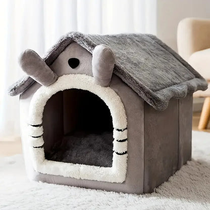 Give your pet a cozy little hideaway with this collapsible pet house and detachable bed tent. Soft, warm, and perfectly sized for small and medium pets, it creates a snug retreat they’ll love. Washable, lightweight, and eas
