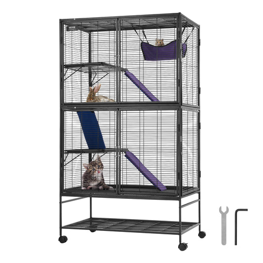 64.6" Large 4‑Tier Small Animal Habitat for Rats, Hamsters, Guinea Pigs & Chinchillas