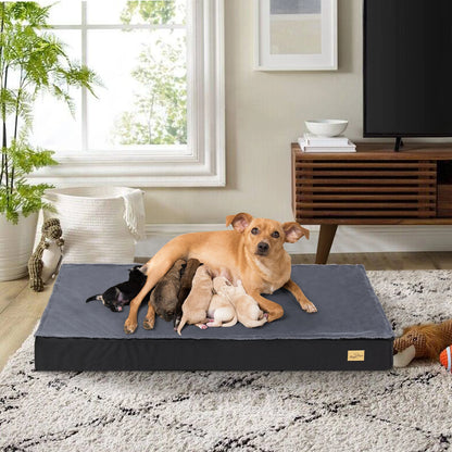 Supportive Pet Bed with Waterproof Lining, Non‑Slip Bottom & Machine‑Washable Cover