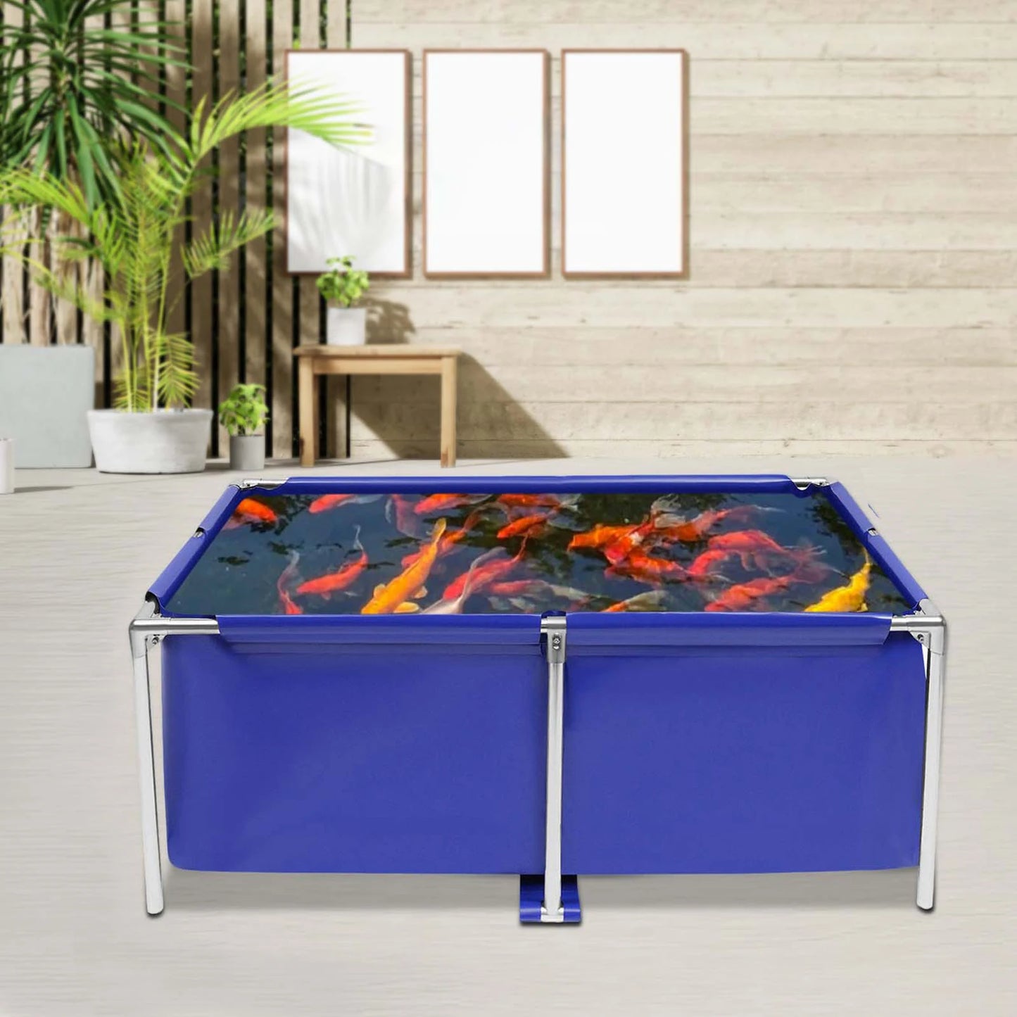 Aquarium Fish Water Tank Anti-rust Canvas Ornamental Swimming Pool Thickened Waterproof Large capacity Lobster Breeding Pond