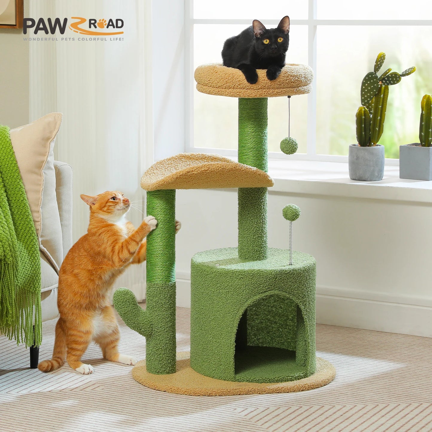 Cat Tower with Hammock, Condo & Perch