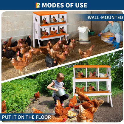 6‑Hole Chicken Laying Box with Trays