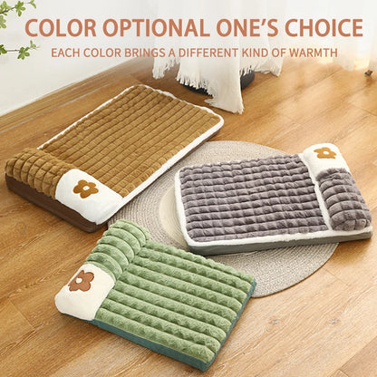 Thickened Fluffy Dog Mat with Removable Cover, Washable for All Pet Sizes