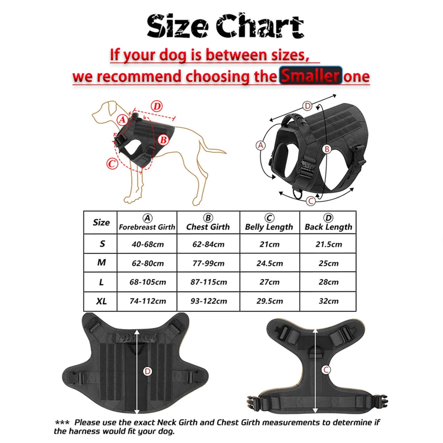 Adjustable Tactical Dog Vest with Leash & Accessory Pouches, Training & Walking Tactical Dog Vest Set – Large Breeds.