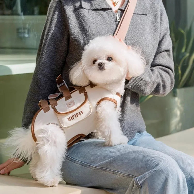 Dog & Cat Travel Bag with Traction Leash