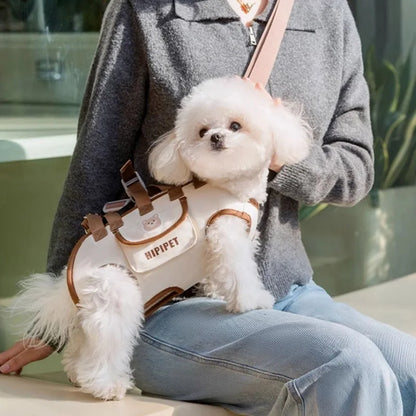 Dog & Cat Travel Bag with Traction Leash