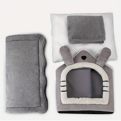 Give your pet a cozy little hideaway with this collapsible pet house and detachable bed tent. Soft, warm, and perfectly sized for small and medium pets, it creates a snug retreat they’ll love. Washable, lightweight, and eas