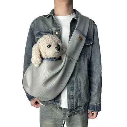 Pet Dog Sling Carrier Bag Crossbody Mesh Breathable Shoulder Bags Outdoor Travel Portable Cat Puppy Sling Bag Tote Pet Supplies