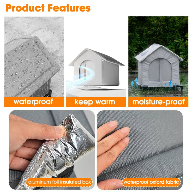 Weatherproof Pet House for Cats & Small Dogs