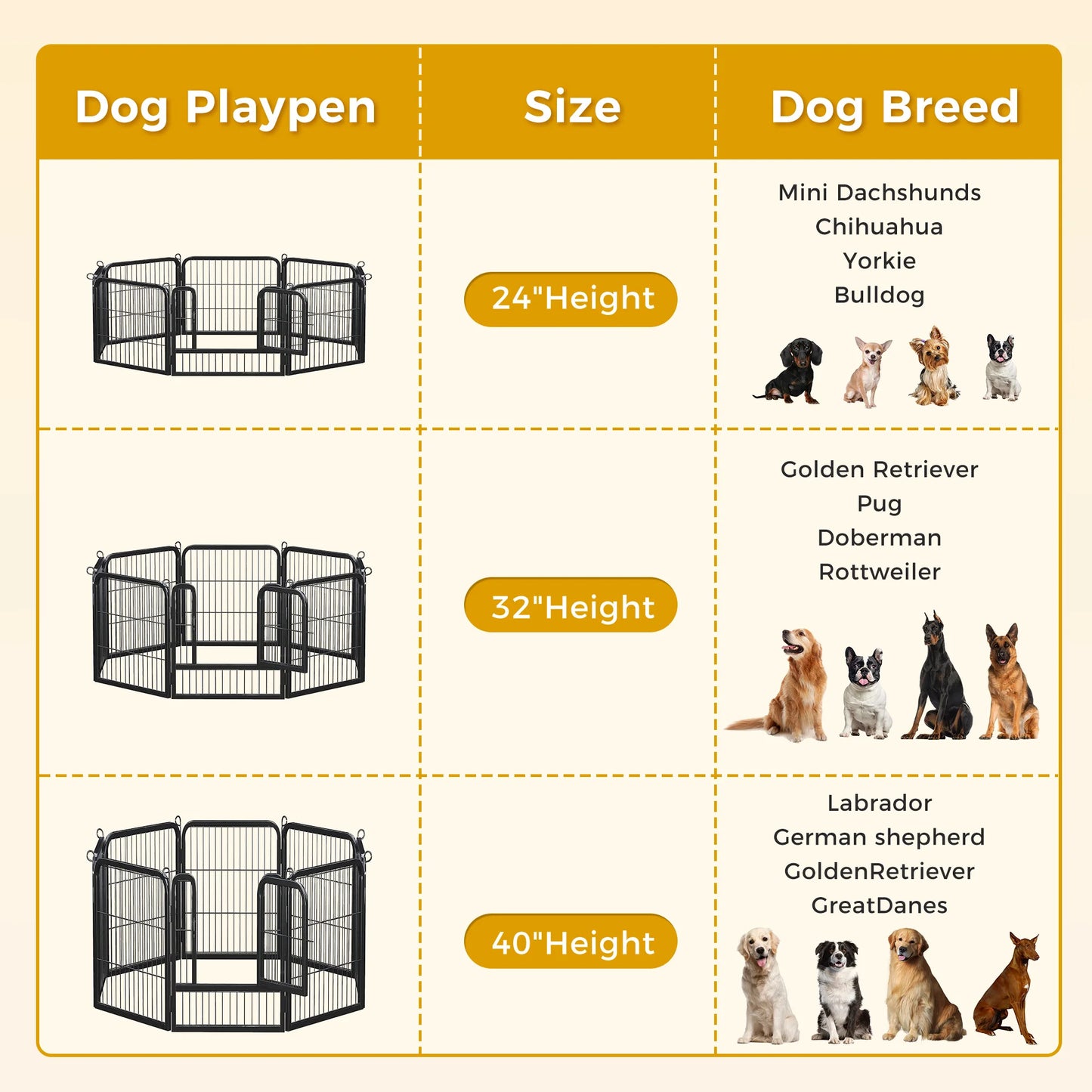 Heavy‑Duty Outdoor/Indoor Pet Fence & Puppy Exercise Pen.