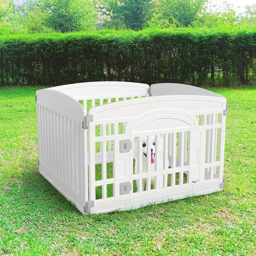 Folding Portable Pet Fence (35 x 35 x 24")