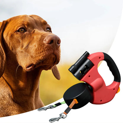 Dual Dog Walking Leash with LED Safety Light