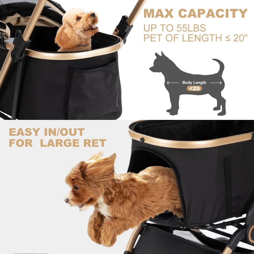 Detachable Carrier Bag: Use as a stroller or a portable pet bag