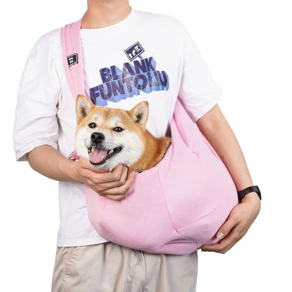Thick Cotton Pet Outdoor Bag Soft Sloping Shoulder, Perfect for small pets
