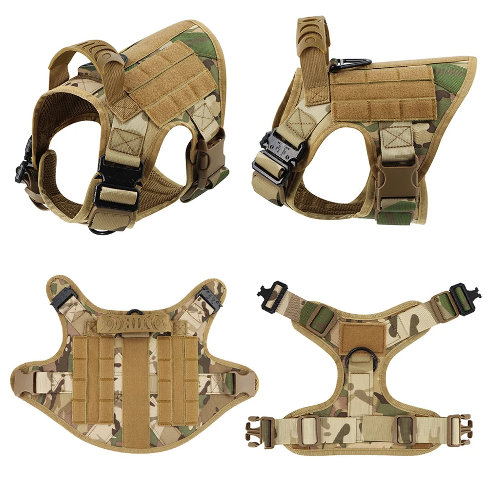 Tactical Dog Harness & Leash Set – No‑Pull, Military‑Grade, Adjustable No‑Pull Tactical Harness for Strong Dogs.