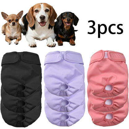 3Pcs Breathable Soft, Elastic, Washable Pet Period Panties