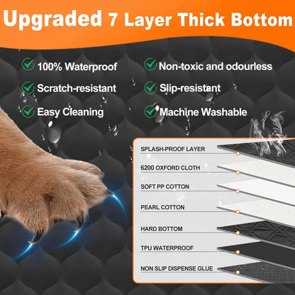 Foldable Pet Seat Cover, Rear Back Seat & Trunk Protector for Travel