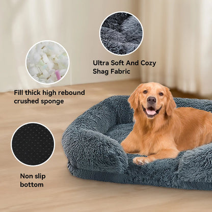 Give your large dog the deep, restorative rest they deserve with this thickened orthopedic bed. The egg‑crate sponge supports joints and pressure points, while the plush cover removes easily for quick washing. Durable, cozy