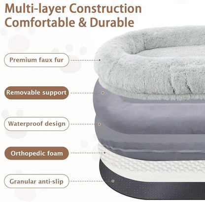 Human Dog Bed with Thick Memory Foam
