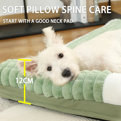 Thickened Fluffy Dog Mat with Removable Cover, Washable for All Pet Sizes