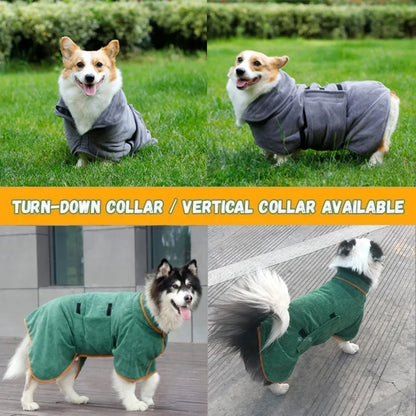 Adjustable, Fast‑Dry Bath Towel Coat for Small to Large Dogs