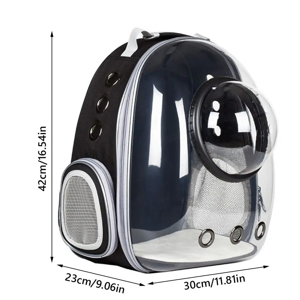 Portable Transparent Space Capsule Carrier for Cats & Small Pets