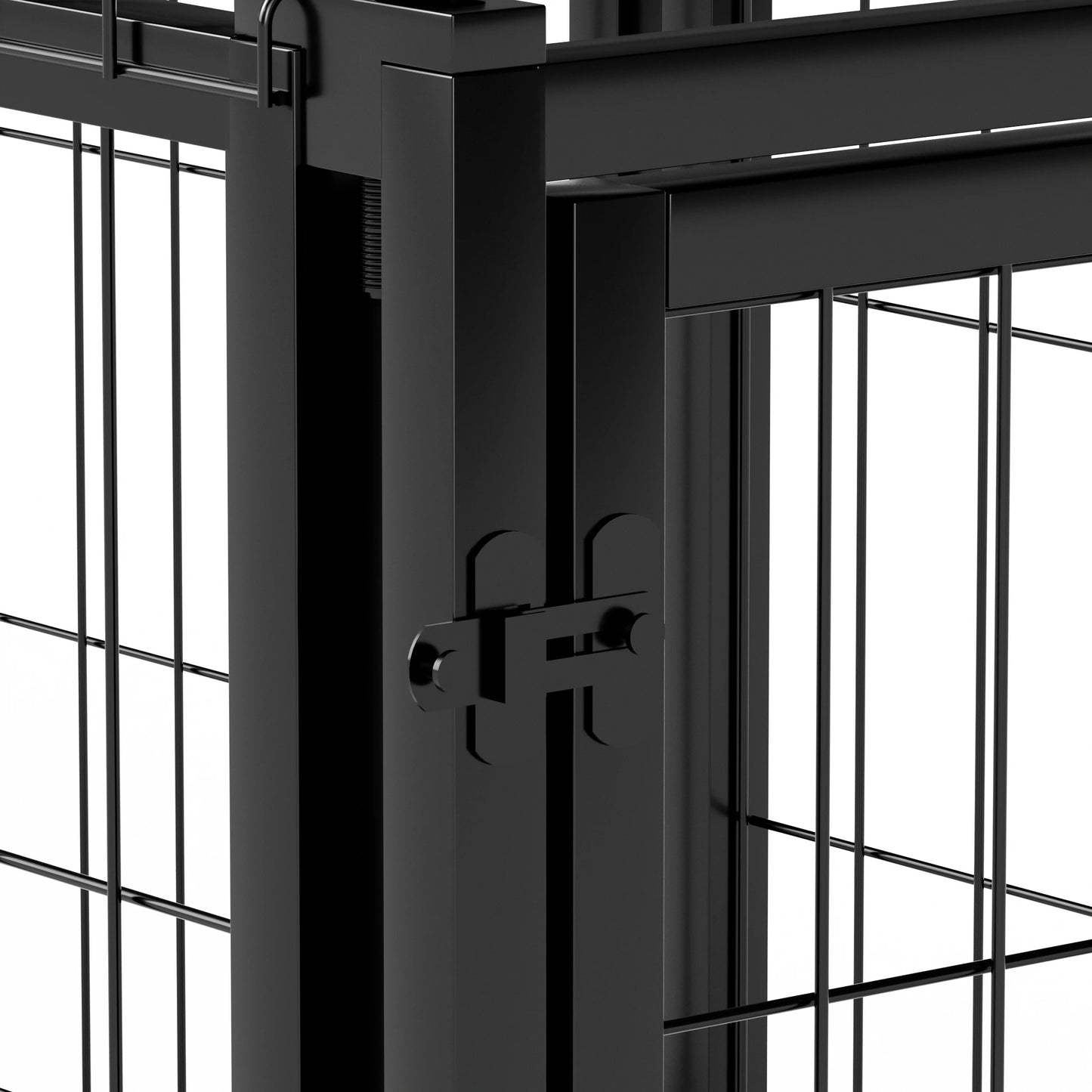 Dog Crate with Top, Indoor Kennel for Small/Medium Dogs Black.47.2"L x 22"W x 24"H.