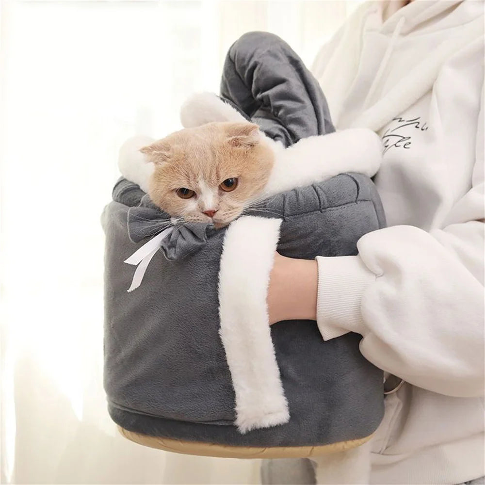 Winter Pet Carrier Backpack – Soft Nest‑Style Travel Bag for Small Dogs & Cats