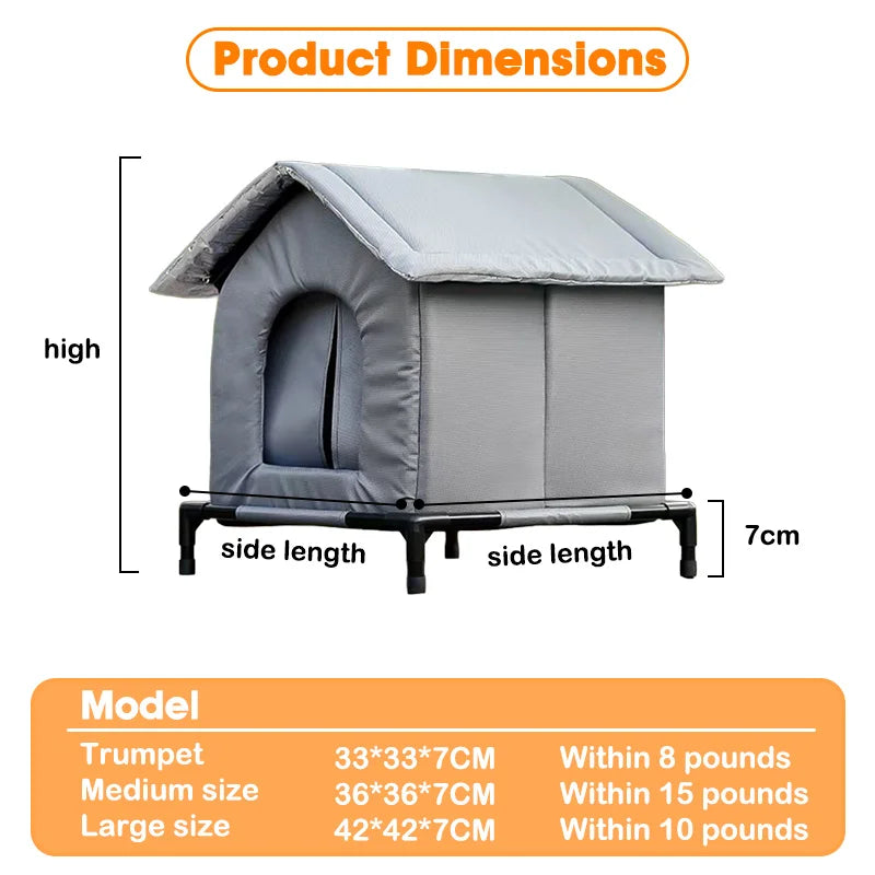 Weatherproof Pet House for Cats & Small Dogs